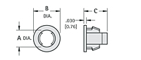 "Snap-In" T-1 and T-1 3/4 LED Holders - Schematic Diagram
