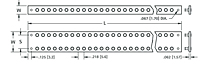 Miniature Thru Hole Turret Terminal Boards - Schematic Diagram