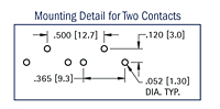 9 Volt (V) Horizontal PC Leaf-Spring Slide-In Battery Contact - 3