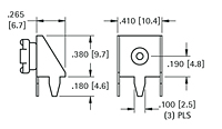Female, Off-Board 9 Volt (V) Horizontal PC Snap-On Battery Contact - 2