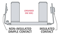 1100 Series End-to-End Base Stainless Steel Battery Holder - 3