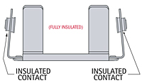 2100 Series End-to-End Base Stainless Steel Battery Holder - 3