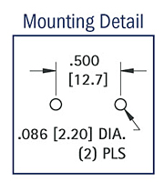 Vertical 9 Volt (V) PC Snap-On Contact with Pins - 3