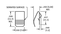 Slide-In Mount Battery Contact (5205) - 2