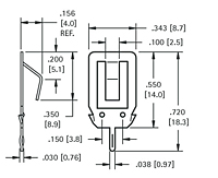 Slide-In PC Mount Battery Contact (108-2) - 2