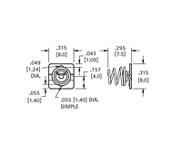 Spring & Button Battery Contact (5203) - 2