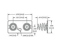 Spring & Button Battery Contact (5228) - 2