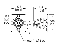 Spring & Button Battery Contact (5222) - 2