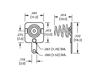 Spring & Button Battery Contact (5220) - 2