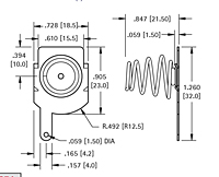 Spring & Button Battery Contact (5251) - 2