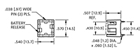 1/3 N Thru-Hole Mount (THM) Coin Cell Holder