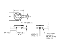 20 Millimeter (mm) Thru-Hole Mount (THM) Coin Cell Holders (103) - 2