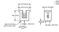 Vertical Compact 20 Millimeter (mm) Thru-Hole Mount (THM) Coin Cell Holder - 2