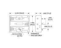 Economical Plastic Battery Holders (2464)