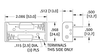 Economical Plastic Battery Holders (2468)