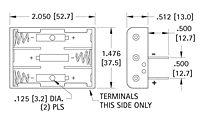 Economical Plastic Battery Holders (2479)