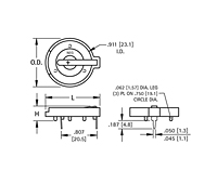 Thru Hole Mount 23 Millimeter (mm) Coin Cell Holder - 2