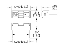 Economical Plastic Battery Holders (2470)