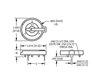 Thru Hole Mount 24 Millimeter (mm) Coin Cell Holder - 2