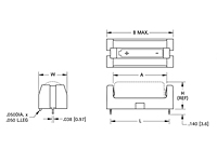 Thru Hole Mount (THM) Ultra Low Profile Lithium & Alkaline Single Cell Holder - 2