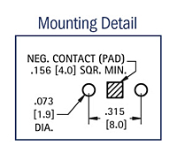 Thru Hole Mount 6.8 Millimeter (mm) Button Cell Retainer - 3