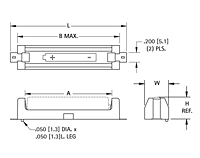 Surface Mount (SMT) Ultra Low Profile Lithium & Alkaline Single Cell Holder - 2