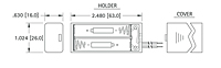 Densi-Pak® Plastic Battery Holder (2489)