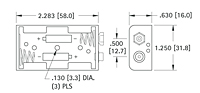 Plastic Battery Holders with Snap-On Connector (2474) - 2