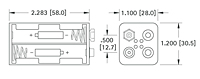 Plastic Battery Holders with Snap-On Connector (2476) - 2
