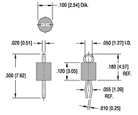Miniature Style Test Point Terminals - Schematic Diagram