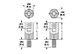 Hex Male-Female Standoffs - Schematic Diagram