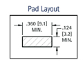 Pad Layout - Surface Mount Battery Clips & Contacts (50)
