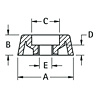 Recessed Bumper with Mold-In Washer - Schematic Diagram