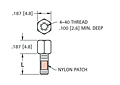 Jack Screws with Nylon Patch - Schematic Diagram