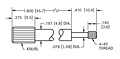 Straight Knurl Turnable Jack Screw - Schematic Diagram
