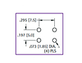 Mounting Diagram for Horizontal Type PC Screw Terminal