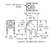 Schematic Diagram for 45 Degree PC Screw Terminal