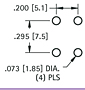 Mounting Diagram for 45 Degree PC Screw Terminal