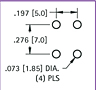 Mounting Diagram for Vertical Type PC Screw Terminal