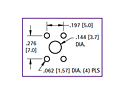 Mounting Diagram - Low Profile Vertical Type PC Screw Terminal (7785)