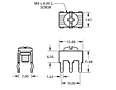 Schematic Diagram for 30 Ampere (A) Current M4 Type Vertical Metric PC Screw Terminal
