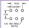 Mounting Diagram for 30 Ampere (A) Current M4 Type Vertical Metric PC Screw Terminal