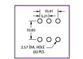 Mounting Diagram for 30 Ampere (A) Current M5 Type Vertical Metric PC Screw Terminal