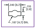 Mounting Diagram for 6-32 Type Low Profile Screw Terminal