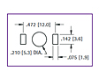 Mounting Diagram - 30 Ampere (A) Current Type Heavy Duty Screw Terminal (1293)