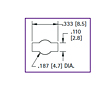 Mounting Diagram for Solder Tab Screw Terminal