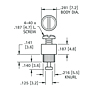 Schematic Diagram for 4-40, Rivet Type Binding Post Terminal