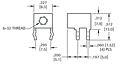 Snap-In Threaded PC Mount Brackets (7779) - Schematic Diagram