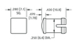 Low Profile Square Caps (8686) - Schematic Diagram