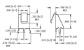 9 Volt (V) Horizontal PC Leaf-Spring Slide-In Battery Contact - 2